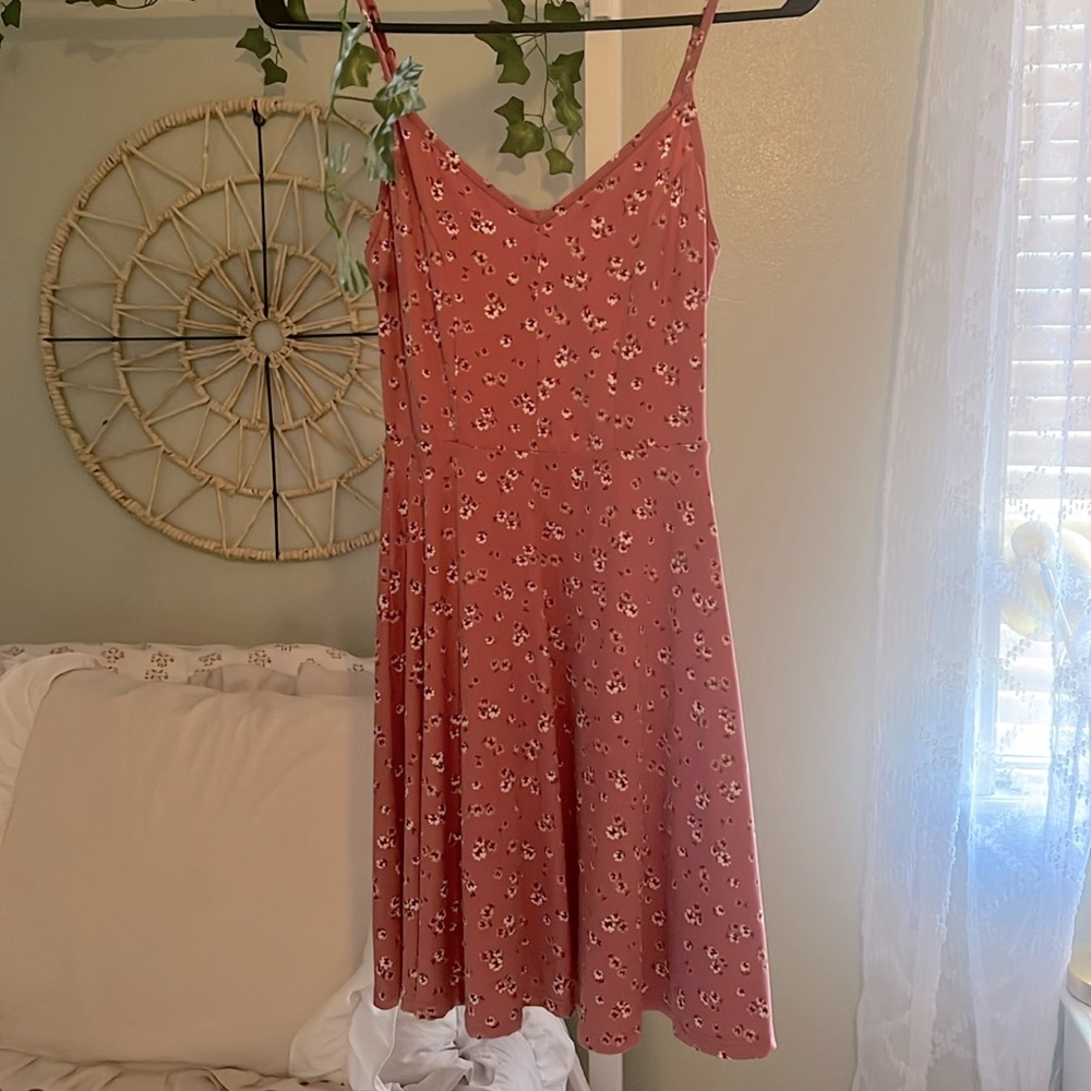 Walking on Sunshine coral floral dress for girls